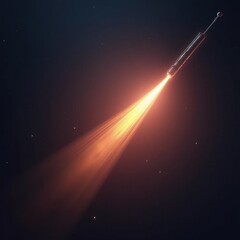 Obraz premium Glowing Space Probe Icon Emitting Signals