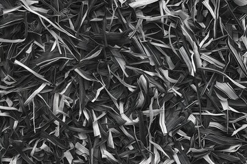 Creative Black and White Textured Shredded Design