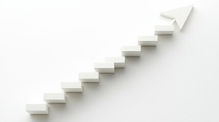 Fototapeta premium Steps Leading Upward Representing Business Growth and Success in a Modern Concept. Generative AI