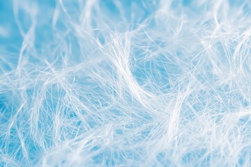 Obraz premium Blue Backround. Dreamy Winter Closeup of Hay Piece in Soft White Cold Atmosphere