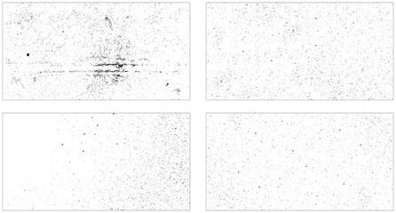 Grunge overlay scratches dirty texture background vector. Set of grunge overlay frame and torn paper effect.