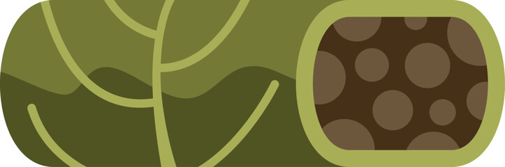 Dominican republic cigar wrapped with tobacco leaves illustration
