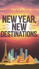 Celebrating the New Year with a vision of travel and adventure in iconic destinations around the world