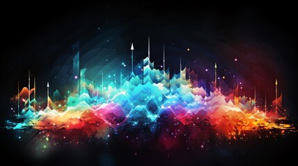 Fototapeta premium Wireless internet signal strength icon in an abstract digital style