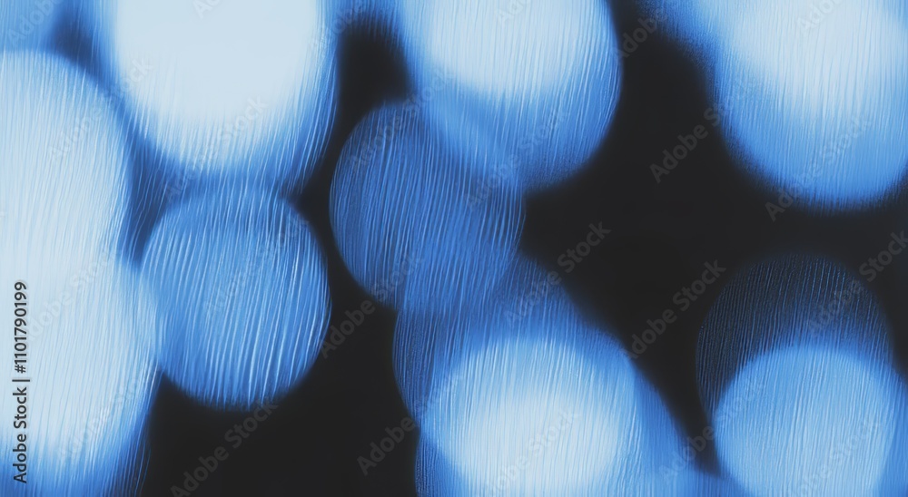 Leinwandbilder A dark, abstract web banner featuring a blue gradient background with a grainy noise texture effect and space for text.