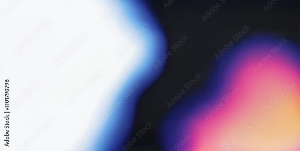 Leinwandbilder A textured banner or poster backdrop with an abstract gradient noise design, displaying a grainy blend of orange, pink, and white, and offering copy space.
