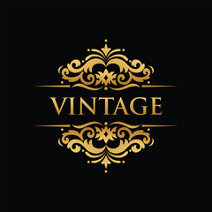 vintage hand drawn frame label retro engraving antique vector