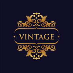 Obraz premium vintage hand drawn frame label retro engraving antique vector