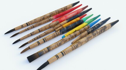 Collection Of Handcrafted Artistic Paint Brushes