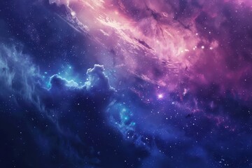 Fototapeta premium Breathtaking Space Spectacle of Glowing Nebula and Stars