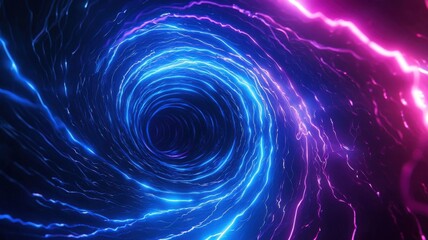 Dynamic energy swirl abstract space digital art cosmic environment vivid color play conceptual visualization