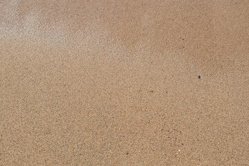 Much sand in the sea, river, lake, ocean water. Nature background.