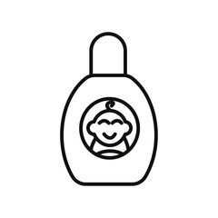 Baby shampoo icon flat line symbol set.