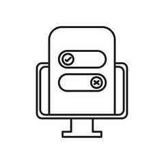 Boolean icon flat line symbol set.