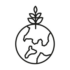 Ecology icon flat line symbol set.