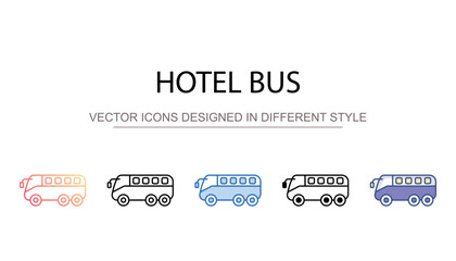 Hotel Bus icon design with white background stock illustration