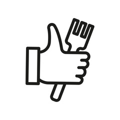 Good food icon flat line symbol set.