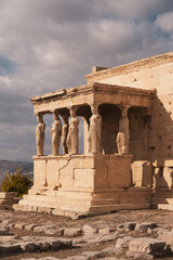 Obraz premium Cariatids of the Erechtheion, Acropolis of Athens.