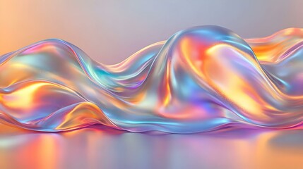Glossy Metallic Surface with Glowing Pattern for Epiphany-Themed Advertising