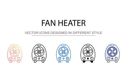 Fan Heater icon design with white background stock illustration