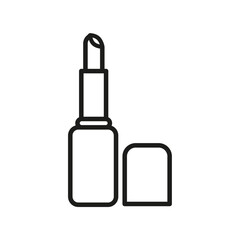 Lipstick icon flat line symbol set.