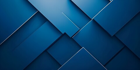 Fototapeta premium Abstract blue background with overlapping geometric layers creating depth and contrast