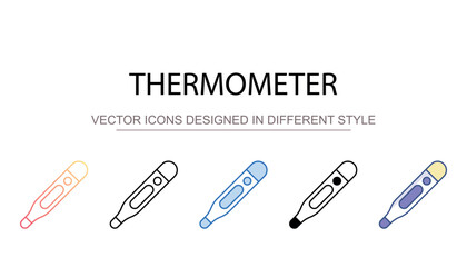 Thermometer icon design with white background stock illustration