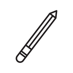 Fototapeta premium Pencil icon flat line symbol set.