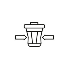 Waste reduction icon flat line symbol set.