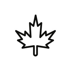 Autumn leaf canadian icon flat line symbol set.