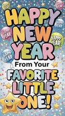 Celebrate the New Year with a heartfelt message from a little one to spread joy and cheer