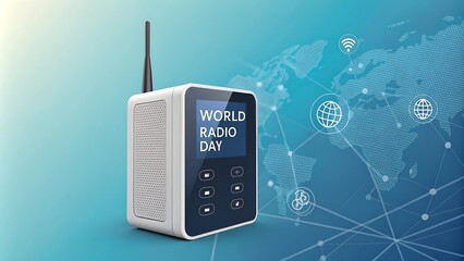 world radio day background