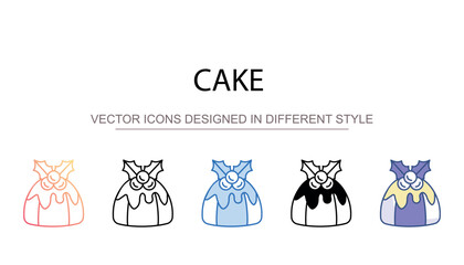 Cake icon design with white background stock illustration