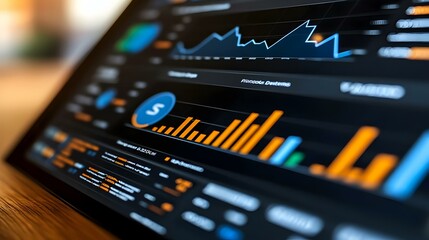 Macro Close-Up of SEO Optimization Tools on Computer Screen with Copy Space