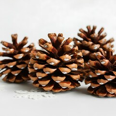 Elegante und schlichte Tannenzapfen, ideal f&uuml;r Winter- und Weihnachtsdesigns, DIY-Bastelarbeiten oder festliche Dekorationen.