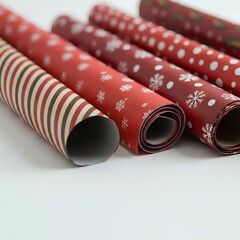 Eine festliche Auswahl an Geschenkpapieren, die perfekt f&uuml;r saisonale Marketingzwecke oder DIY-Projekte geeignet ist.