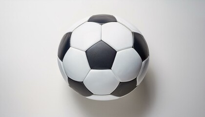 Fototapeta premium スポーツの象徴：白い背景に置かれたサッカーボール 