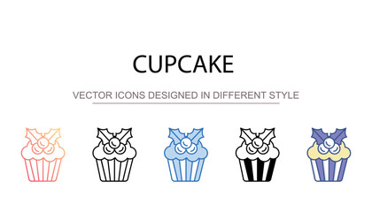 Cupcake icon design with white background stock illustration