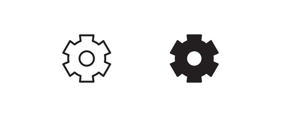 Setting icon, Tools, Cog, Gear, help options account, Settings, Cogwheel, mechanism Operations icons button, vector, sign, symbol, logo, illustration, editable stroke, flat isolaated on white