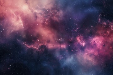 Colorful and detailed space nebula with glowing stars and dust clouds