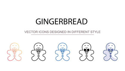 Gingerbread icon design with white background stock illustration