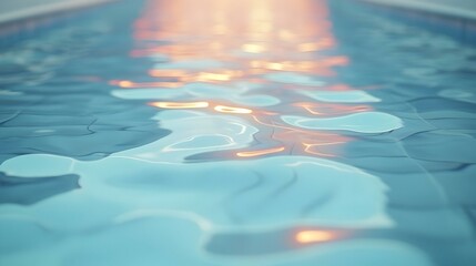 Glossy Water Surface Reflections Symbolizing Clarity and Insight - Copy Space