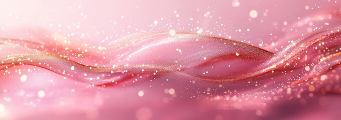 Light pink background with bokeh lights, abstract design perfect for wedding invitations, greeting cards, or festive designs.