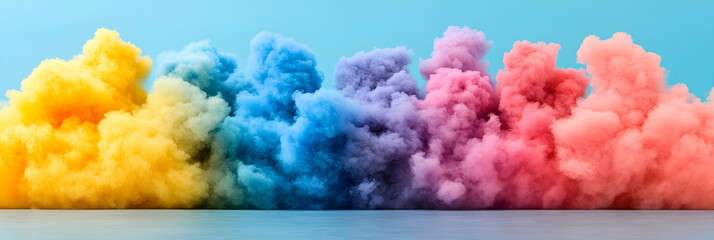 Fototapeta premium Vibrant Color Smoke Clouds Abstract Background Image