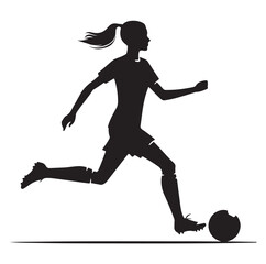female soccer player illustration vector ILLUSTRATION