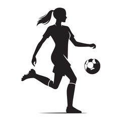 female soccer player illustration vector ILLUSTRATION