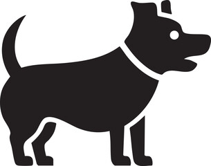 Barking Dog Vector Silhouette , illustration of a dog