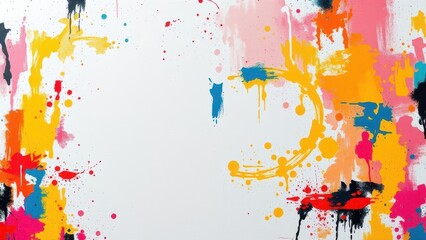 Fototapeta premium Abstract artistic background with splattered paint, paint splatter, art, artistic