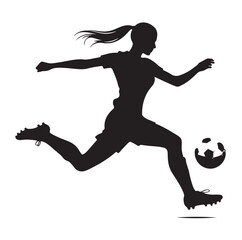 female soccer player illustration vector ILLUSTRATION