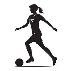 female soccer player illustration vector ILLUSTRATION